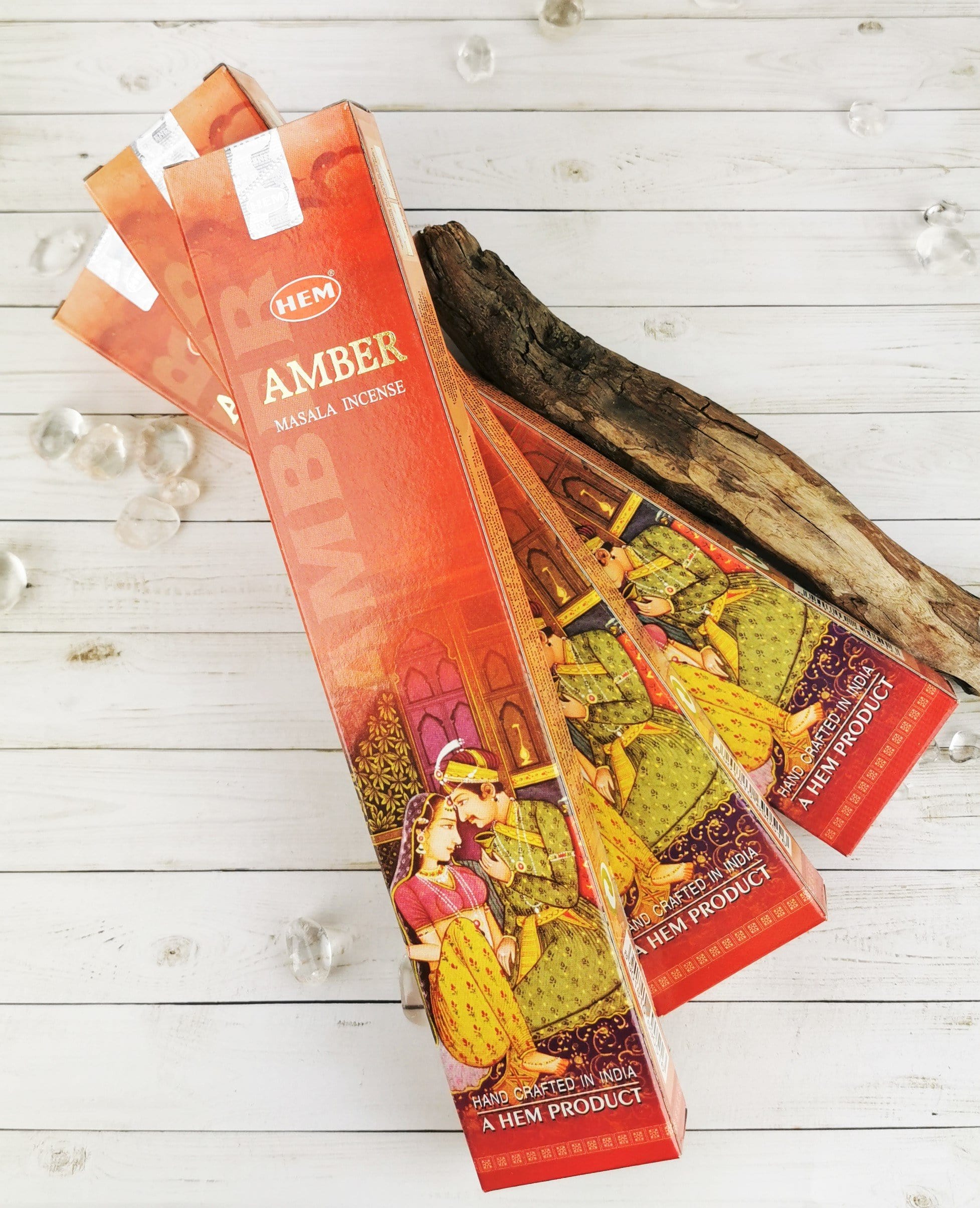 Premium Amber Masala Incense Sticks - 100% Natural Handmade Aromatic Sticks for Meditation, Yoga & Relaxation | Perfect for Home, Office & Spiritual Spaces