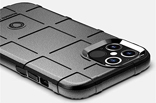 EGO TACTICAL Rugged Shield Durable TPU Phone Case for Apple iPhone 12 & 12 Pro - Shockproof & Scratch Resistant Protective Cover - Perfect for Outdoor, Work & Daily Use (Black)