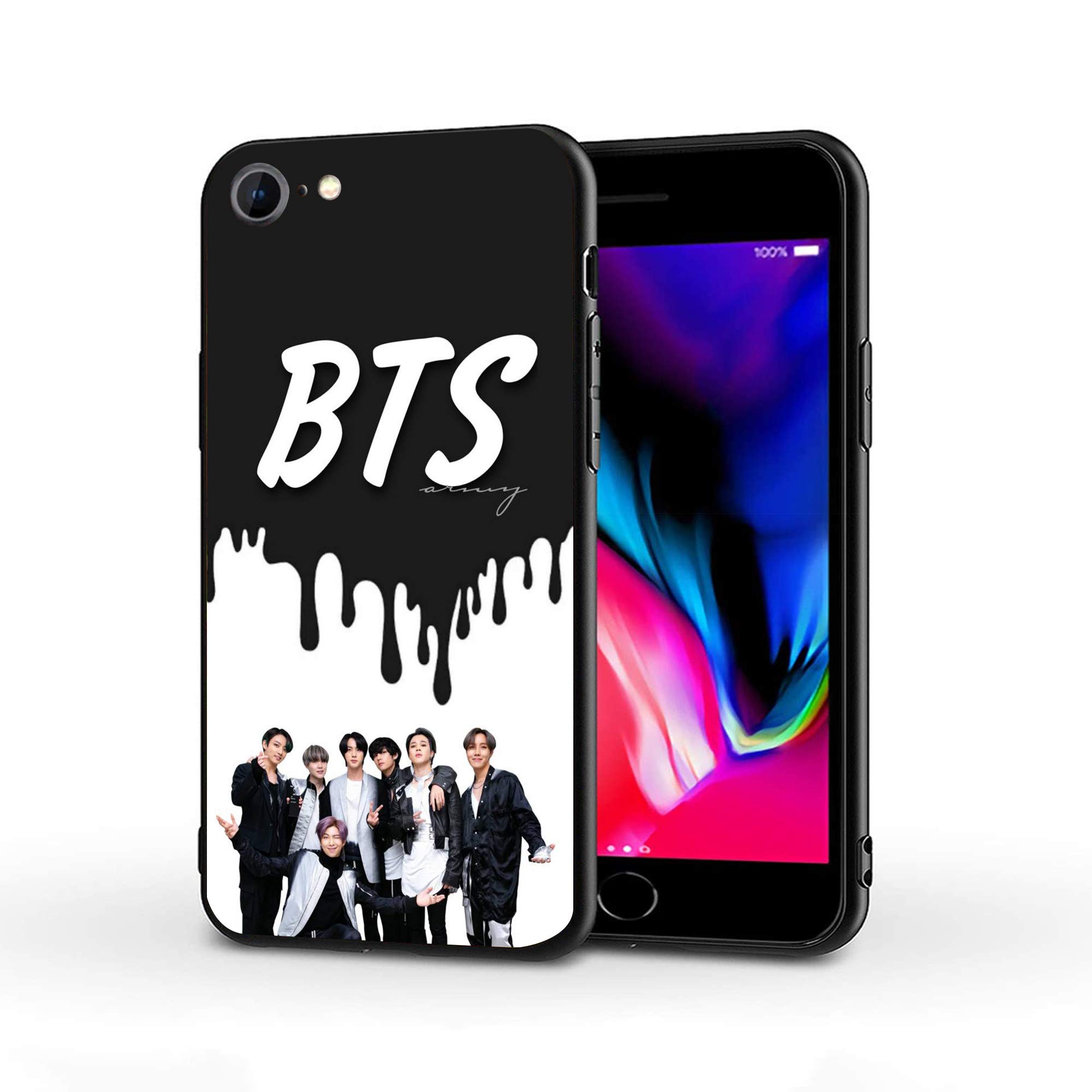 Premium Shockproof TPU Phone Case for iPhone 7/8/SE - Slim Protective Cover with Anti-Scratch Design (BTS-4) | Perfect for Everyday Use, Travel & Outdoor Activities