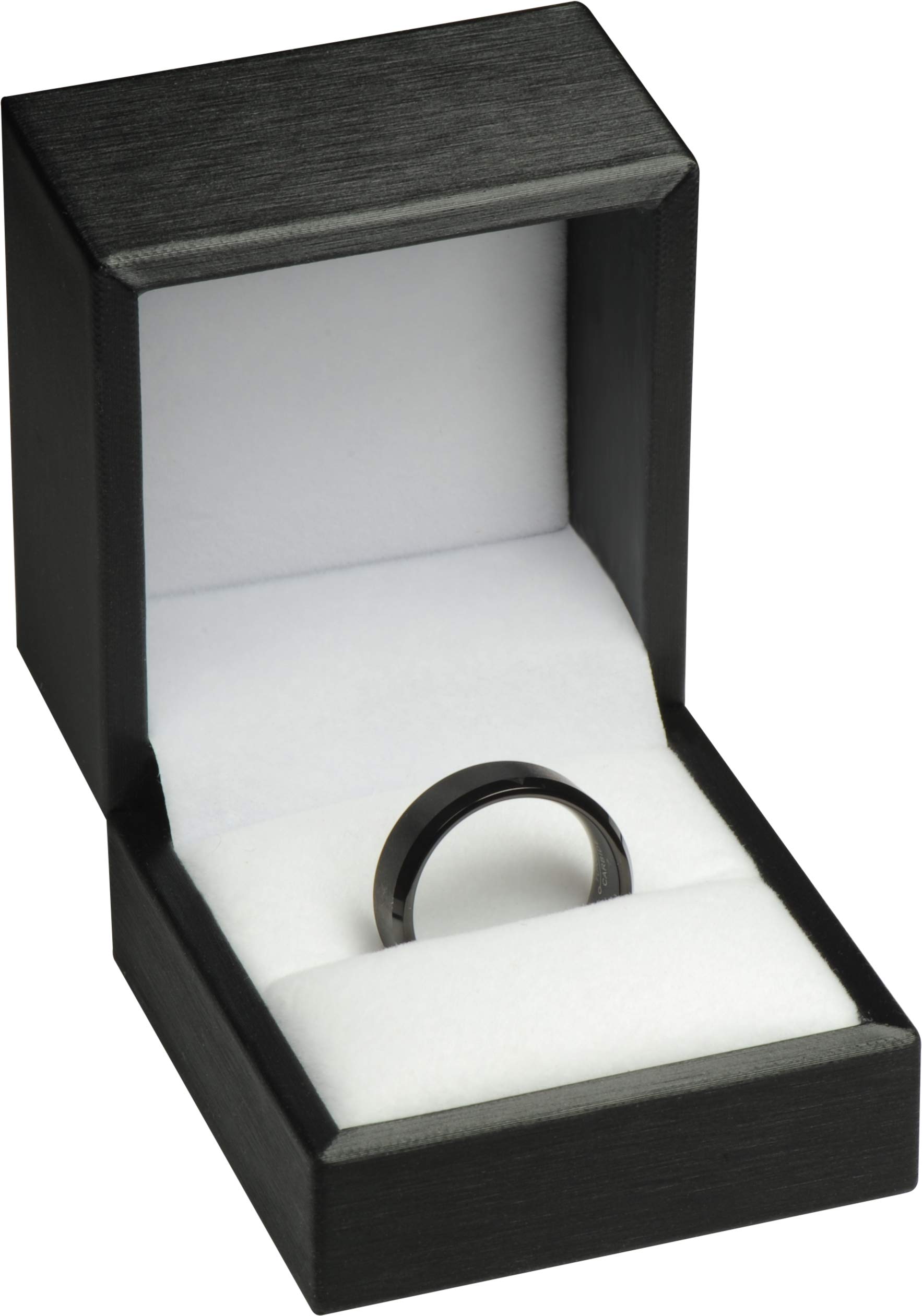 Luxury Black PU Leather Ring Box for Wedding Proposal & Engagement - Soft Touch Jewelry Gift Holder for Men & Women - Perfect for Romantic Surprises & Special Occasions