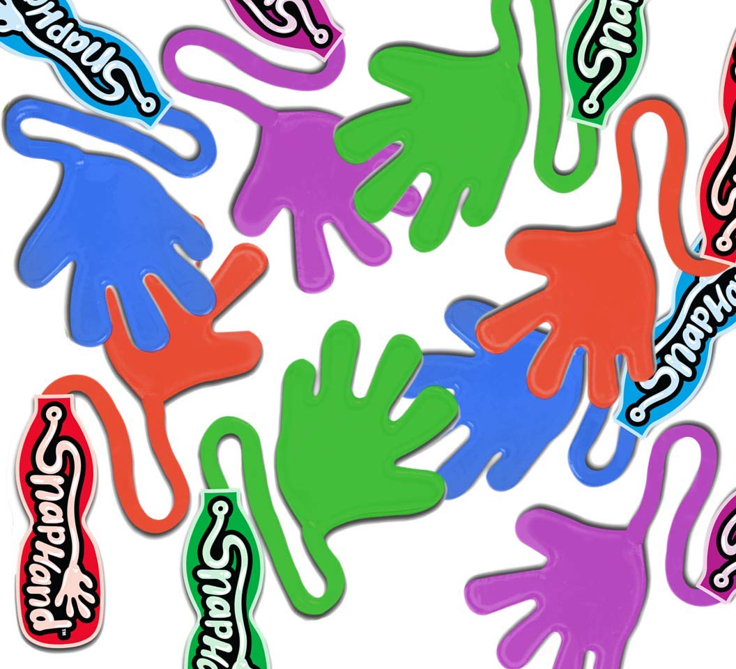 Stretchy Sticky Hands for Kids - 24 Pack (48 Sticky Hands) | Bulk Slap Hand Toys for Party Favors, Easter Egg Fillers, Birthday Prizes & Treasure Box Gifts | Fun Sensory Toys for Classroom Rewards, Carnival Games & Stress Relief Play
