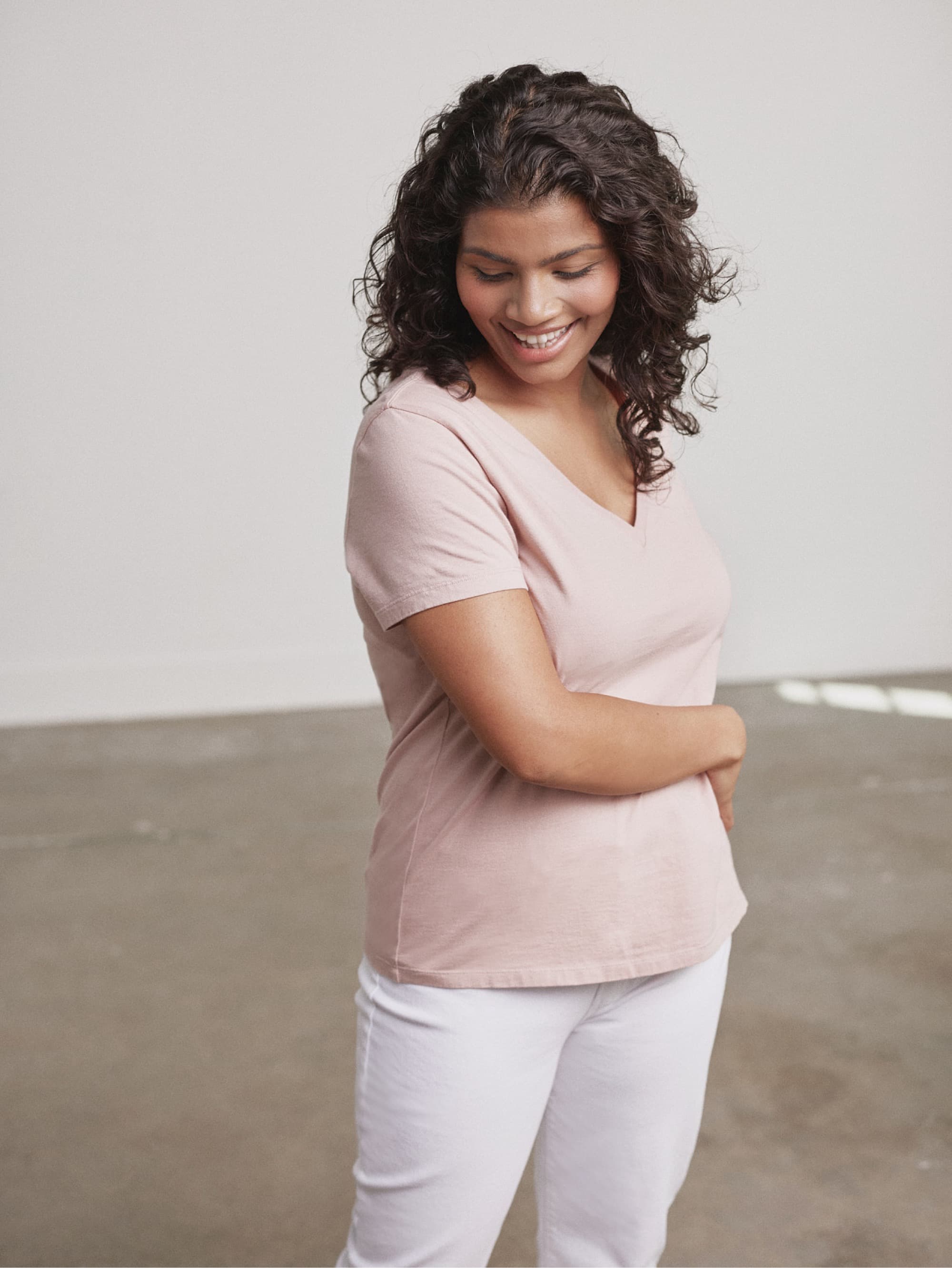 Organic Cotton V-Neck T-Shirt for Women - Soft Breathable Eco-Friendly Tee - Perfect for Casual Wear, Yoga & Everyday Comfort