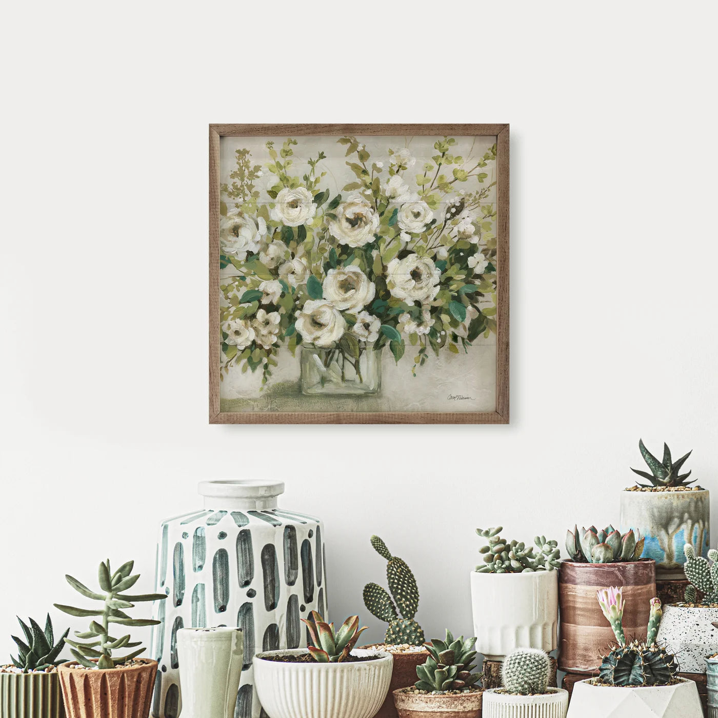 Forever Green By Carol Robinson - Beautiful Wood Framed Wall Art Print for Home & Office Decor - Perfect for Living Room, Bedroom or Gift