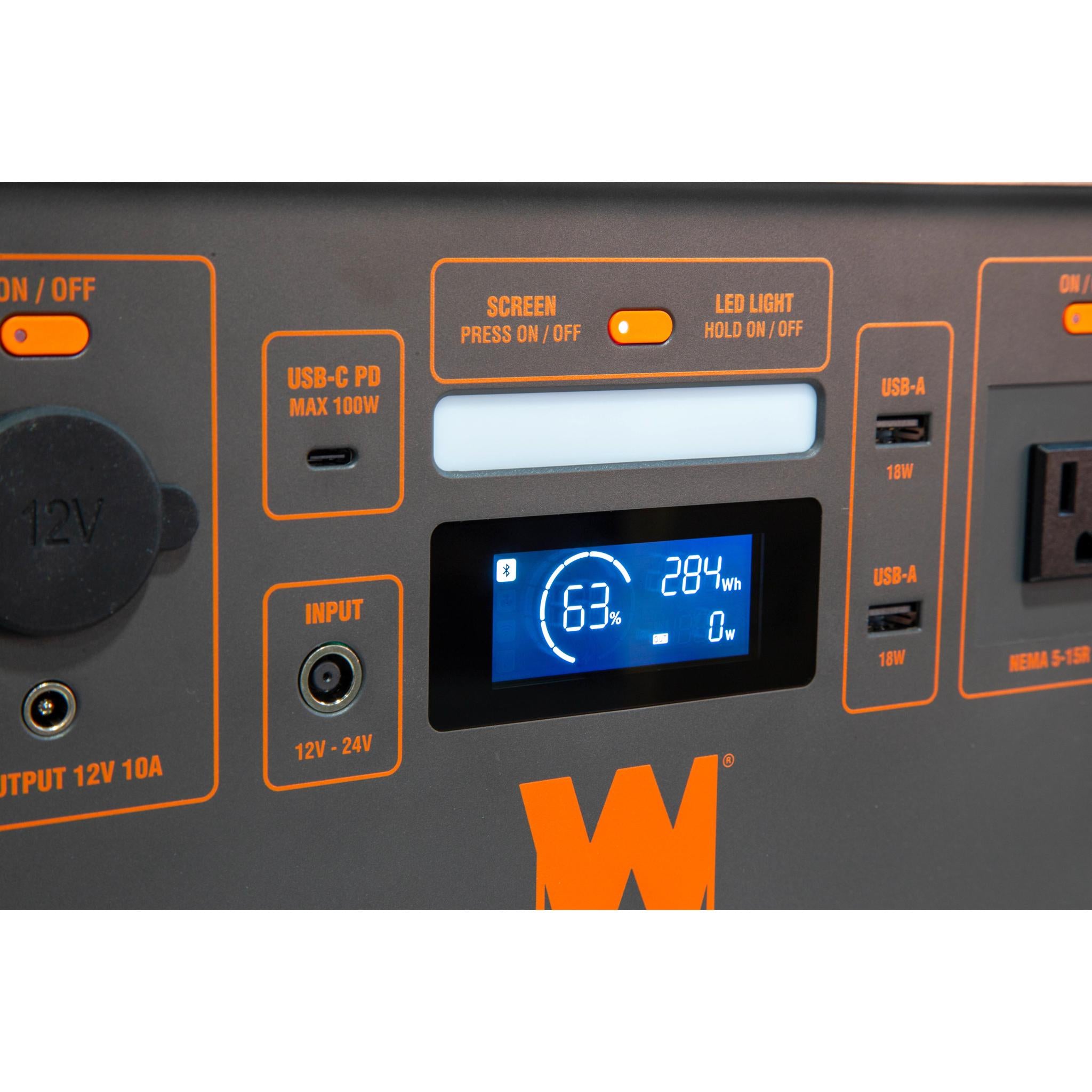 WEN PP448i 500W Portable Power Station with 448Wh Lithium Battery & Pure Sine Wave Inverter - Perfect for Camping, RV Trips & Emergency Backup Power
