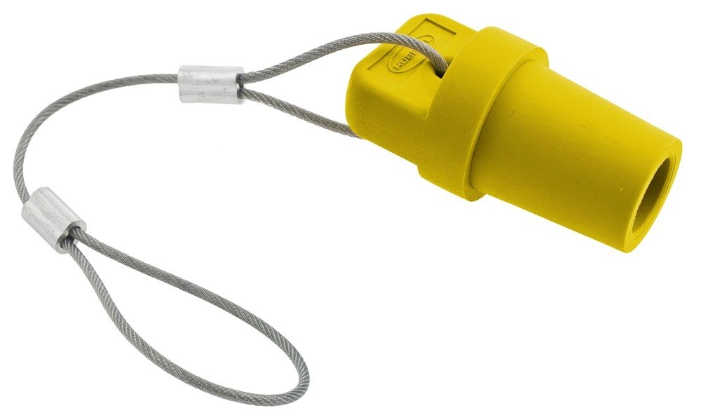 Hubbell HBLMCAPY Yellow Single Pole Male Device Protective Cap for Electrical Safety in Industrial and Commercial Settings
