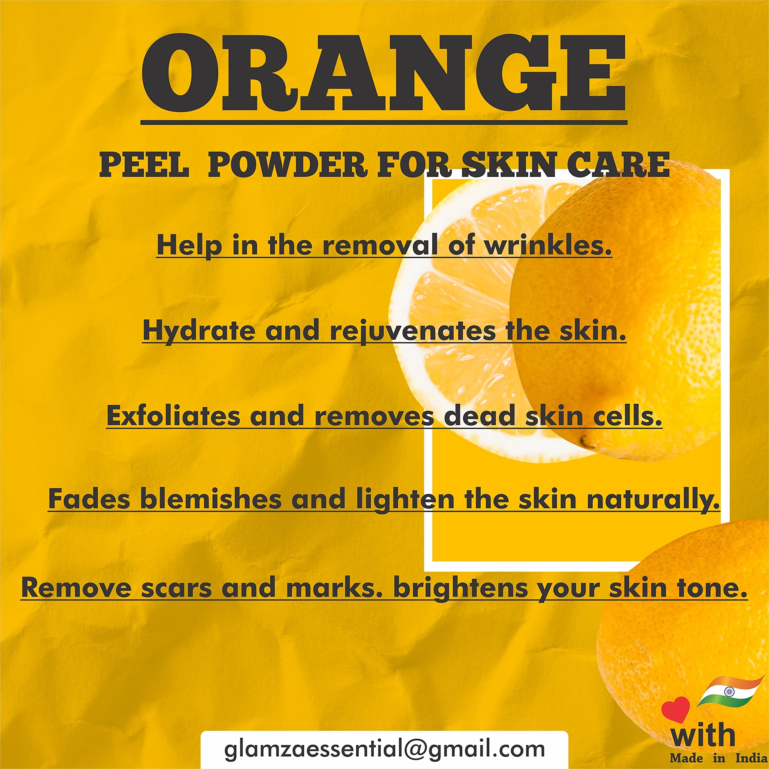 Forest Ocean Orange Peel Powder & Pomegranate Peel Powder Combo Pack (100g x 2) - Natural Skin Brightening, Acne Treatment, Wrinkle Removal & Oil Control for Glowing Skin | Perfect for DIY Face Masks & Organic Skincare Routine
