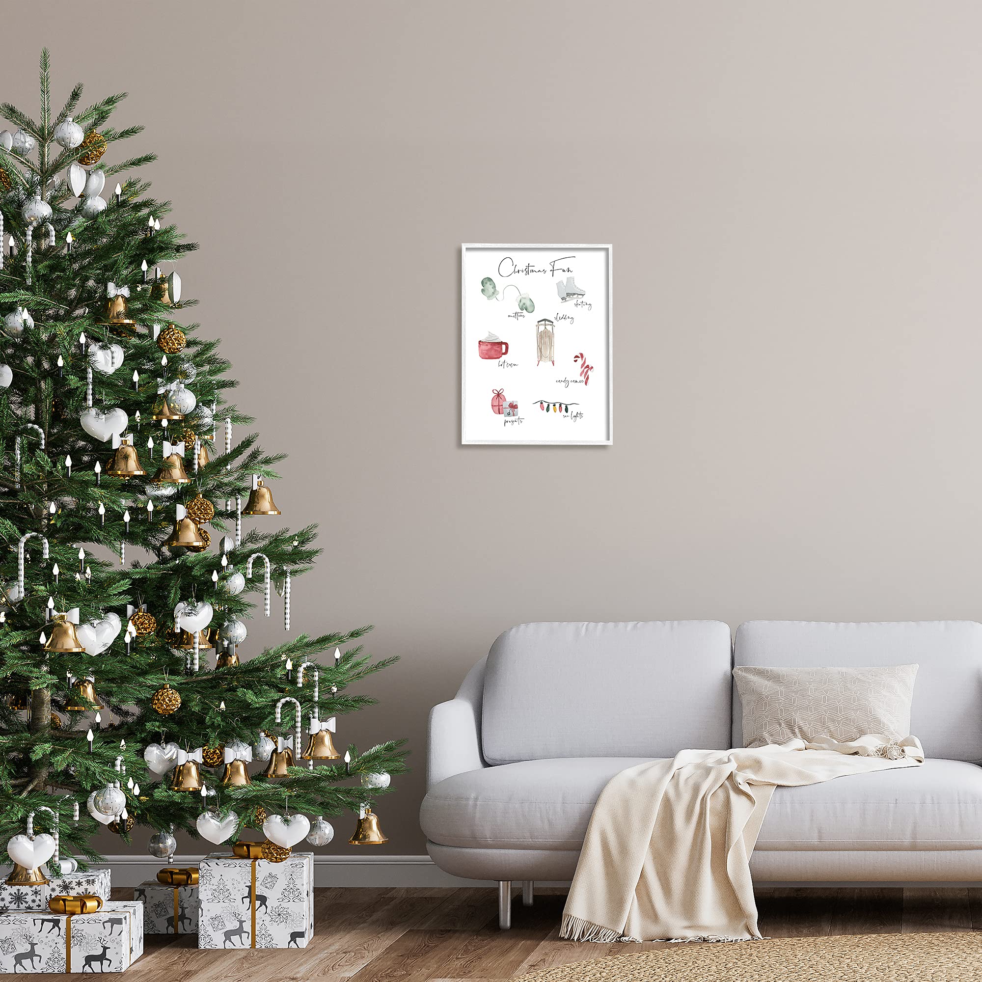 Stupell Industries Christmas Fun Illustrated Holiday Traditions Wall Art - 16