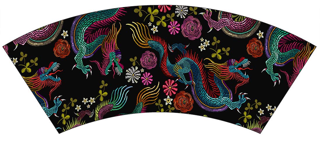 12oz Insulated Low Ball Tumbler with Removable Wetsuit Cover - Colorful Dragon Design for Cocktails, Iced Coffee & Cold Drinks - Perfect for Home Bars, Parties & Outdoor Use