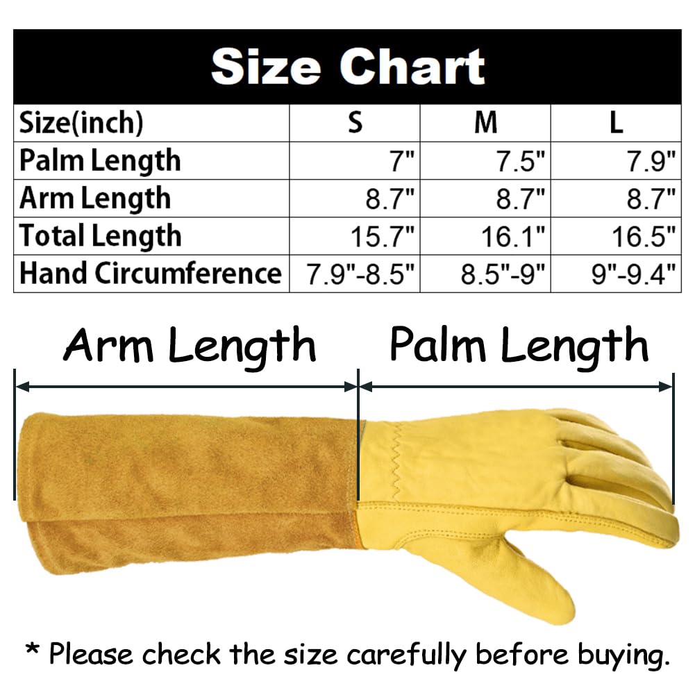 Durable Cowhide Leather Welding Gloves - Thorn Protection for Gardening & Pruning