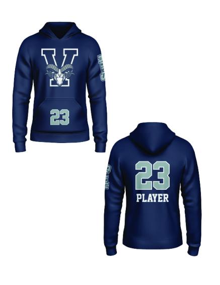 Valrico Rams Men's Full Dye Hooded Sweatshirt - Comfortable Cotton Pullover for Casual Wear, Sports & Outdoor Activities