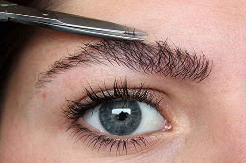 Precision Slant Tip Tweezer & Scissor Set for Moustache, Beard, Eyebrow & Nose Hair Trimming - Perfect for Upper Lip & Eyebrow Grooming at Home or Salon