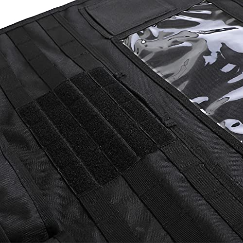Upgrade Tactical MOLLE Car Back Seat Organizer - 14 Multi-Pockets & 4 Detachable Pouches for Trucker Hats, Medical Kits, Water Bottles & EDC Gear | Vehicle Storage Solution for Road Trips, Camping & Emergency Preparedness