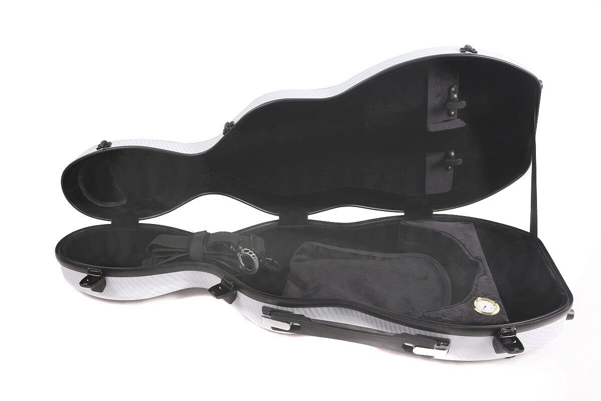 Premium 4/4 Carbon Fiber Violin Case - Lightweight & Durable White Violin Box for Professional Musicians & Travel Protection | Perfect for Concerts, Music Schools & Air Travel