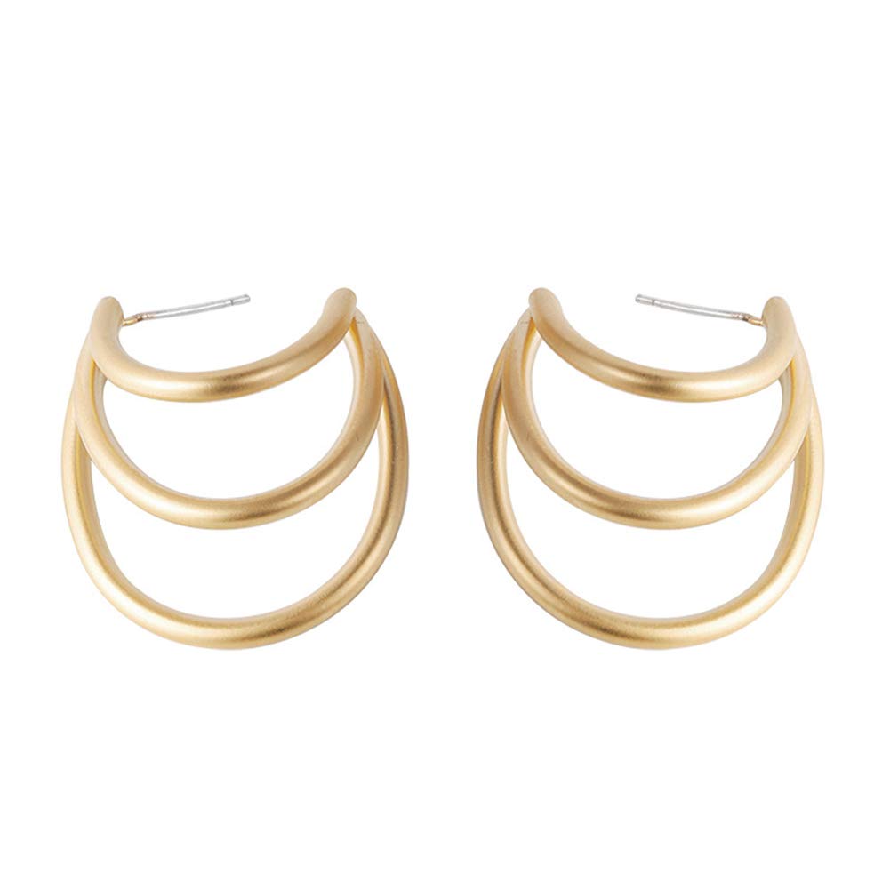 Fashionable Geometric Dangle Earrings for Women - Semicircle Oval Irregular Drop Earrings Jewelry Gift for Birthday, Party & Daily Wear