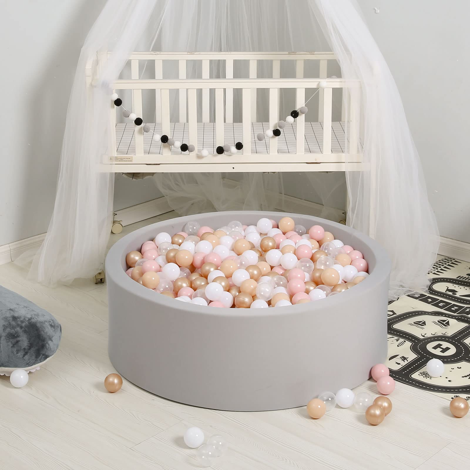 Non-Toxic 2.2-Inch Crush Proof Plastic Ball Pit Balls for Toddlers - Pack of 50/100/200, BPA-Free & Phthalate-Free - Perfect for Indoor Play, Sensory Bins, and Kids' Birthday Parties