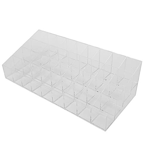 36-Slot Acrylic Lipstick Organizer & Makeup Storage Case - Multifunctional Cosmetic Holder for Lipsticks, Brushes, and Bottles | Perfect for Vanity, Travel, and Bathroom Organization