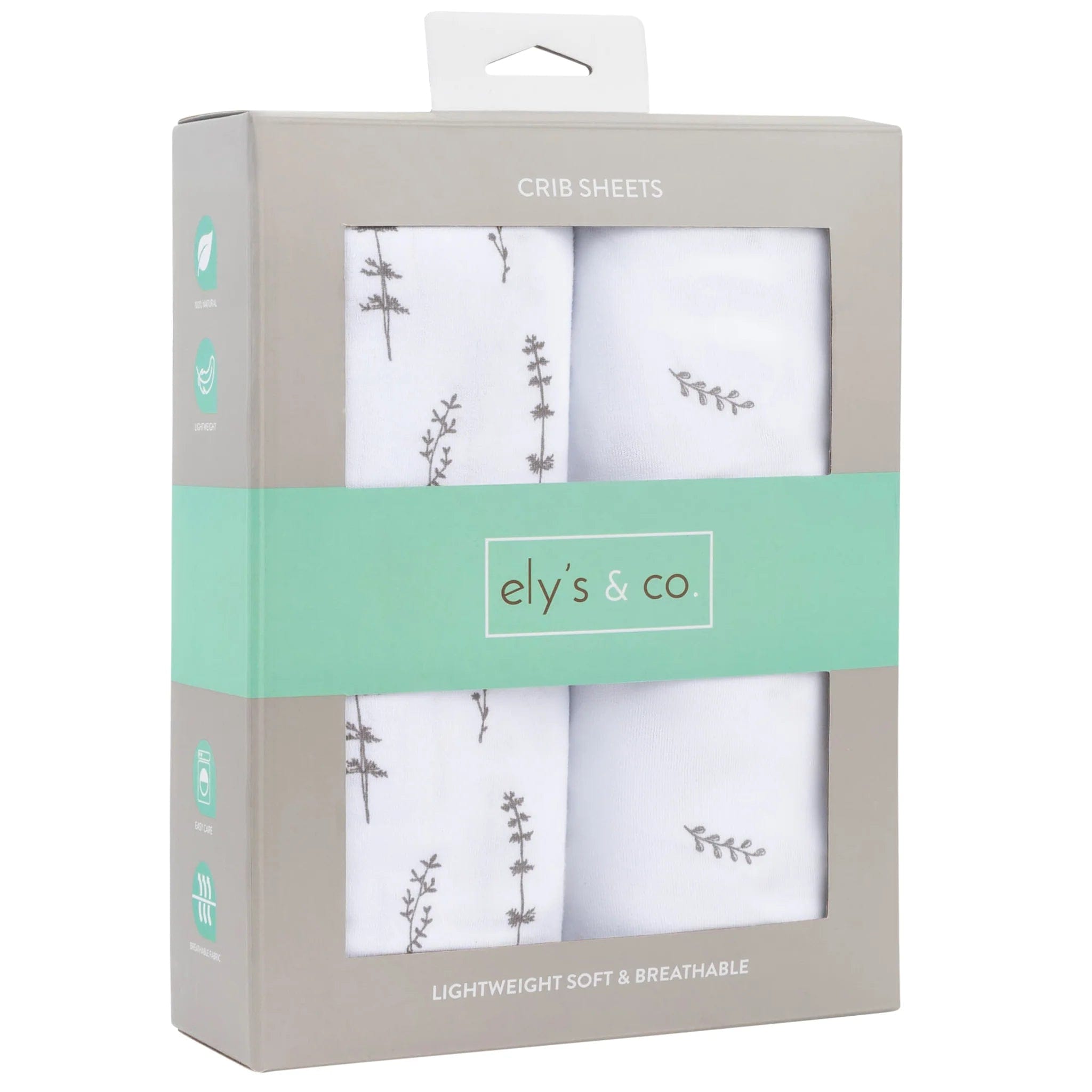 Elys & Co 2 Pack Soft Bassinet Sheets - Breathable Crib Fitted Sheets for Baby - Perfect for Nursery, Daycare & Travel Use