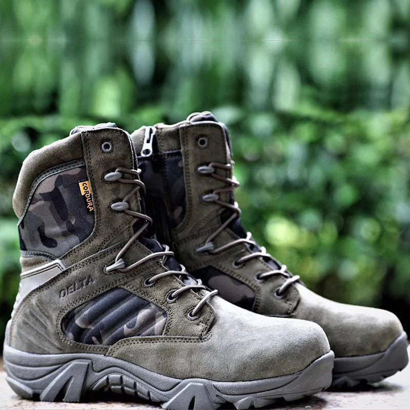 Men's Tactical Boots - Lightweight Military Combat Boots for Outdoor Hiking, Work & Duty Use - Durable Army Boots for Men
