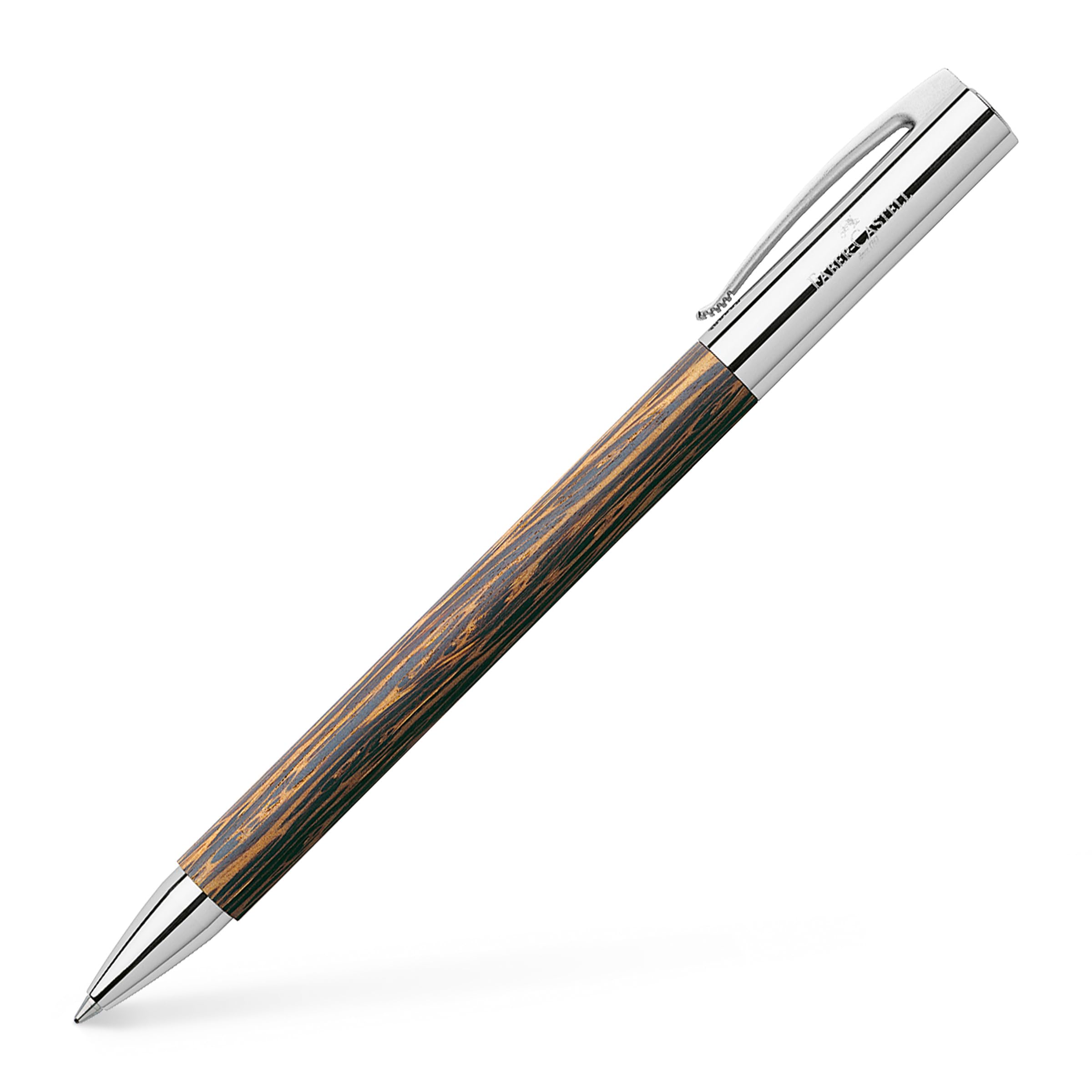 Faber-Castell 148150 Oil-Based Ambition Cocos Wood Ballpoint Pen - Premium Writing Instrument for Office, School & Gifting
