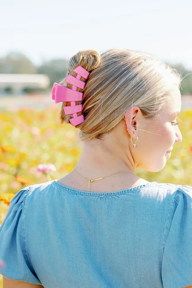 Elegant Peonies Large Hair Clip for Women - Floral Hair Accessory for Weddings, Parties & Everyday Style