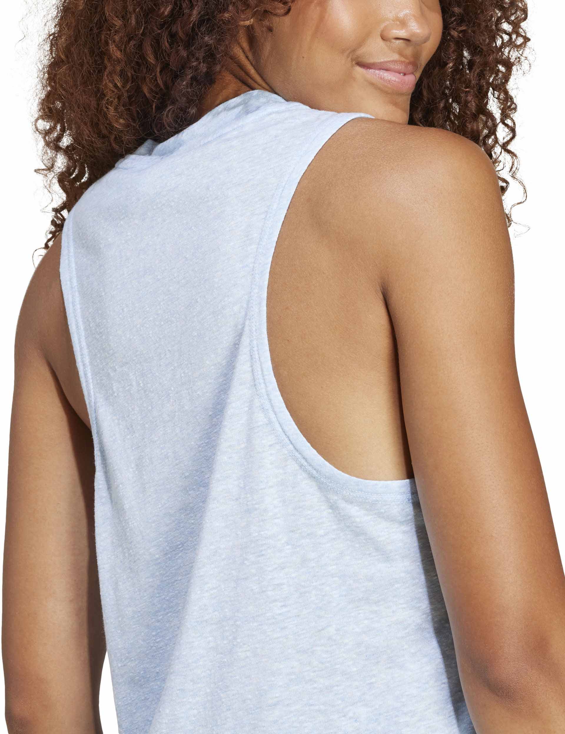 Essentials Winners Tank Top - Glow Blue/White | Comfortable & Stylish Workout Top for Gym, Running & Yoga