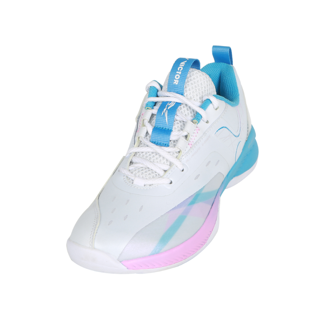 Victor A880A Professional Badminton Court Shoes for Men & Women - Lightweight, Non-Slip, Breathable Sports Shoes [Bright White] - Perfect for Indoor Badminton, Volleyball, and Squash Games