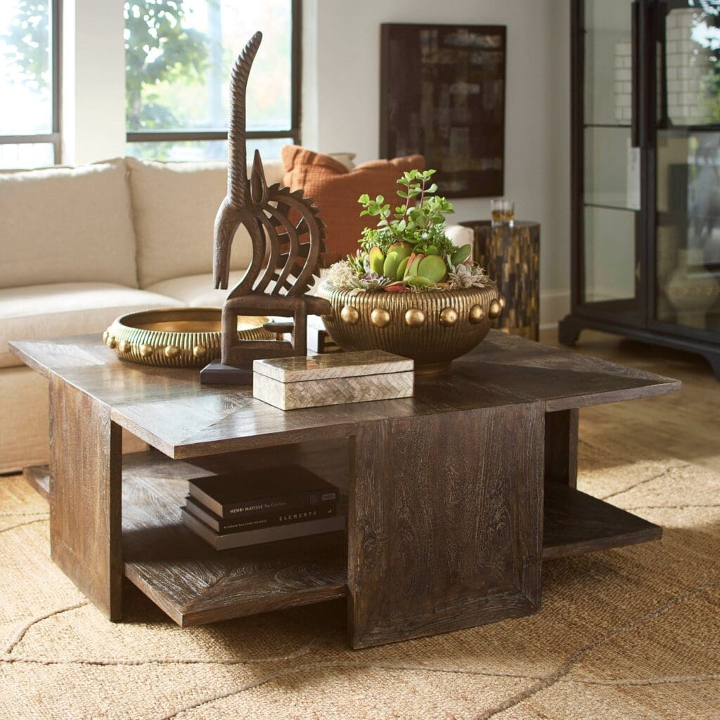 Cyan Design 11618 Alta 48 Inch Cocktail Table - Cerused Coffee Bean Finish Coffee Table for Living Room, Lounge & Office - Modern Wooden Center Table for Home Decor & Entertaining