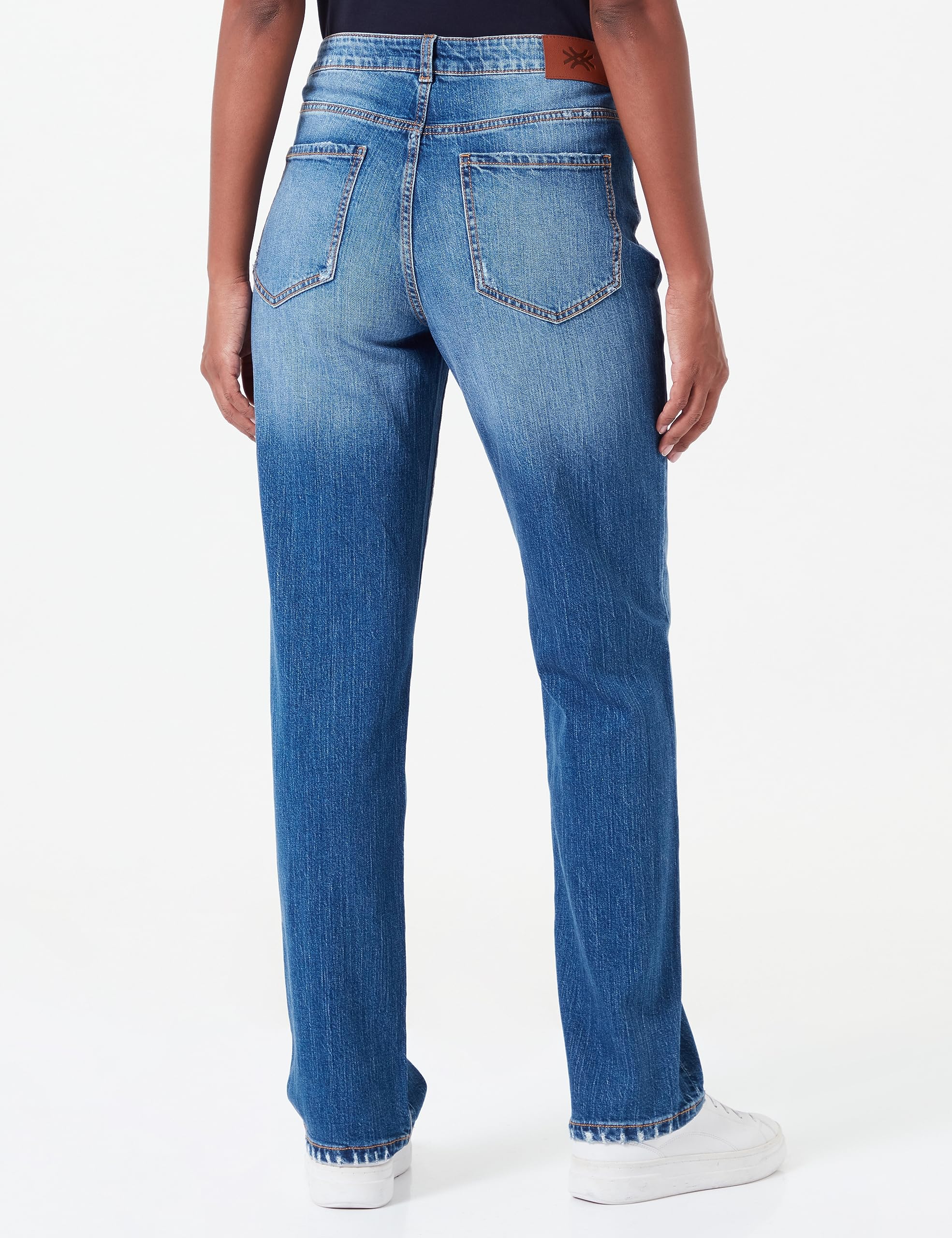 United Colors of Benetton Women's High Waist Skinny Jeans - Stretch Denim Pants for Casual Wear & Everyday Outfits