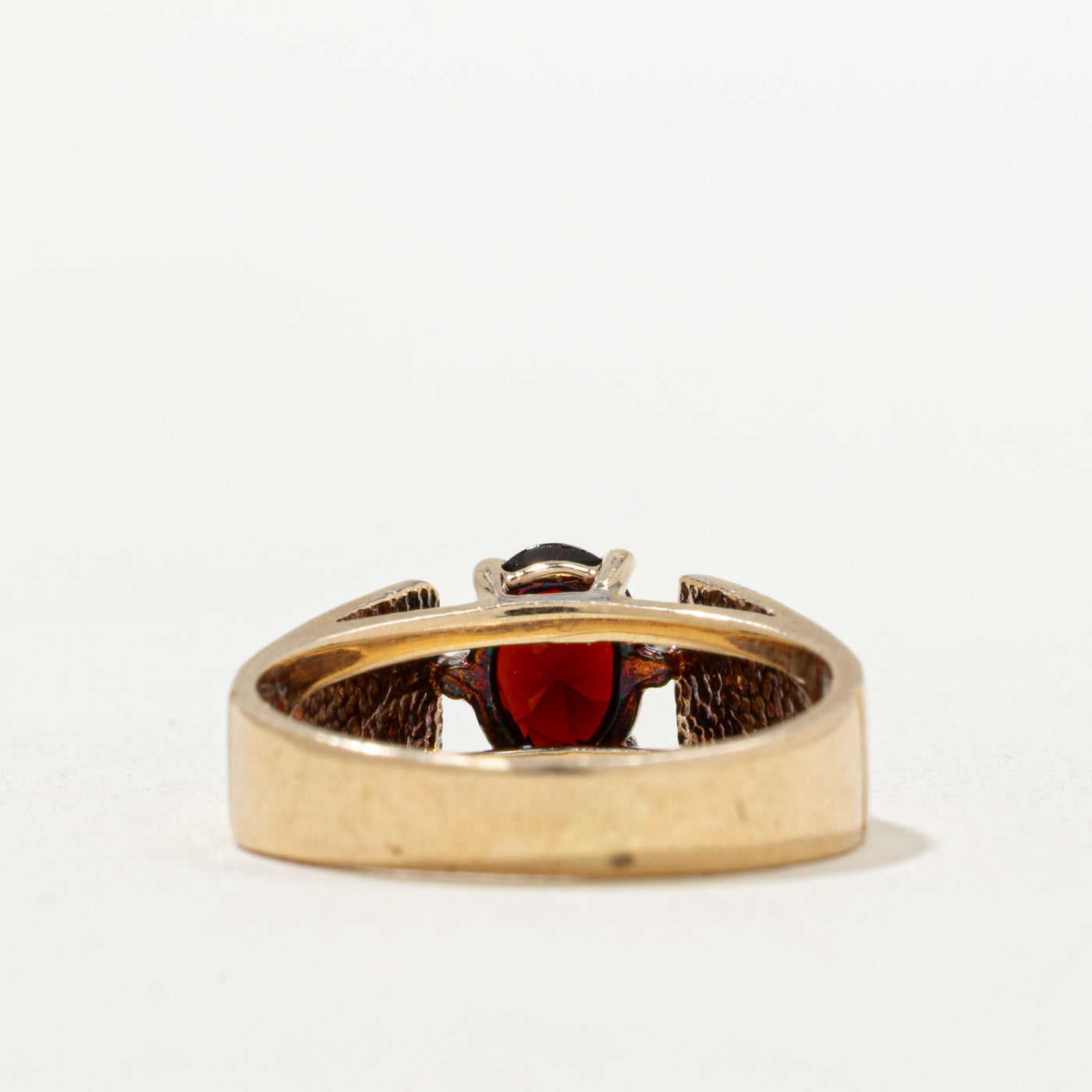 Solitaire Oval Cut Garnet Ring - 0.75ct Genuine Garnet Gemstone Ring - Size 5 - Perfect for Engagement, Anniversary & Valentine's Day Gifts