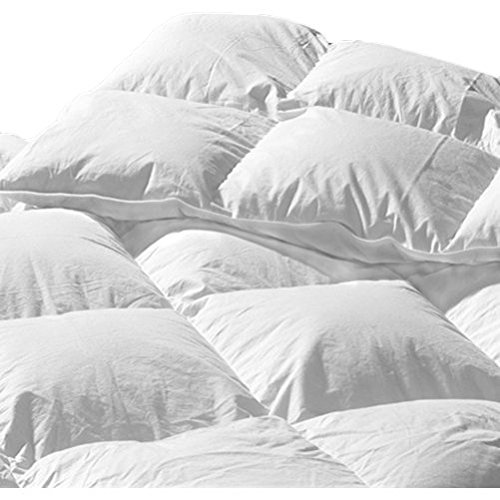 Premium Hungarian Goose Down Comforter - Highland Feather B7-512-T20 Twin Size White | Ultra Soft & Warm Bedding for Cozy Winter Nights & Luxury Hotel-Style Bedroom Decor