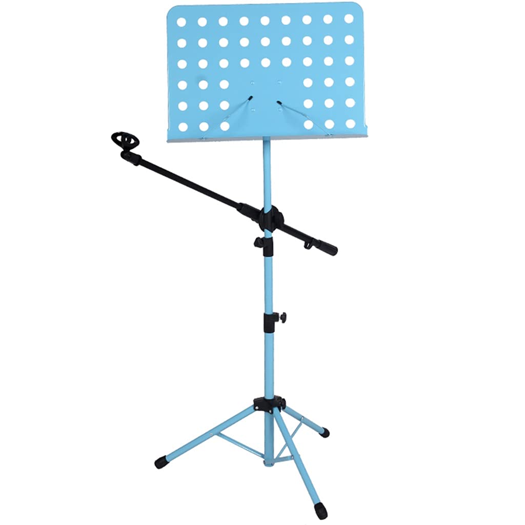 Premium 3-in-1 Adjustable Music Stand with Guitar Holder & Mic Stand | Portable Folding Floor Music Stand for Home & Stage (Black) | Perfect for Piano, Violin, Guitar Practice & Live Performances