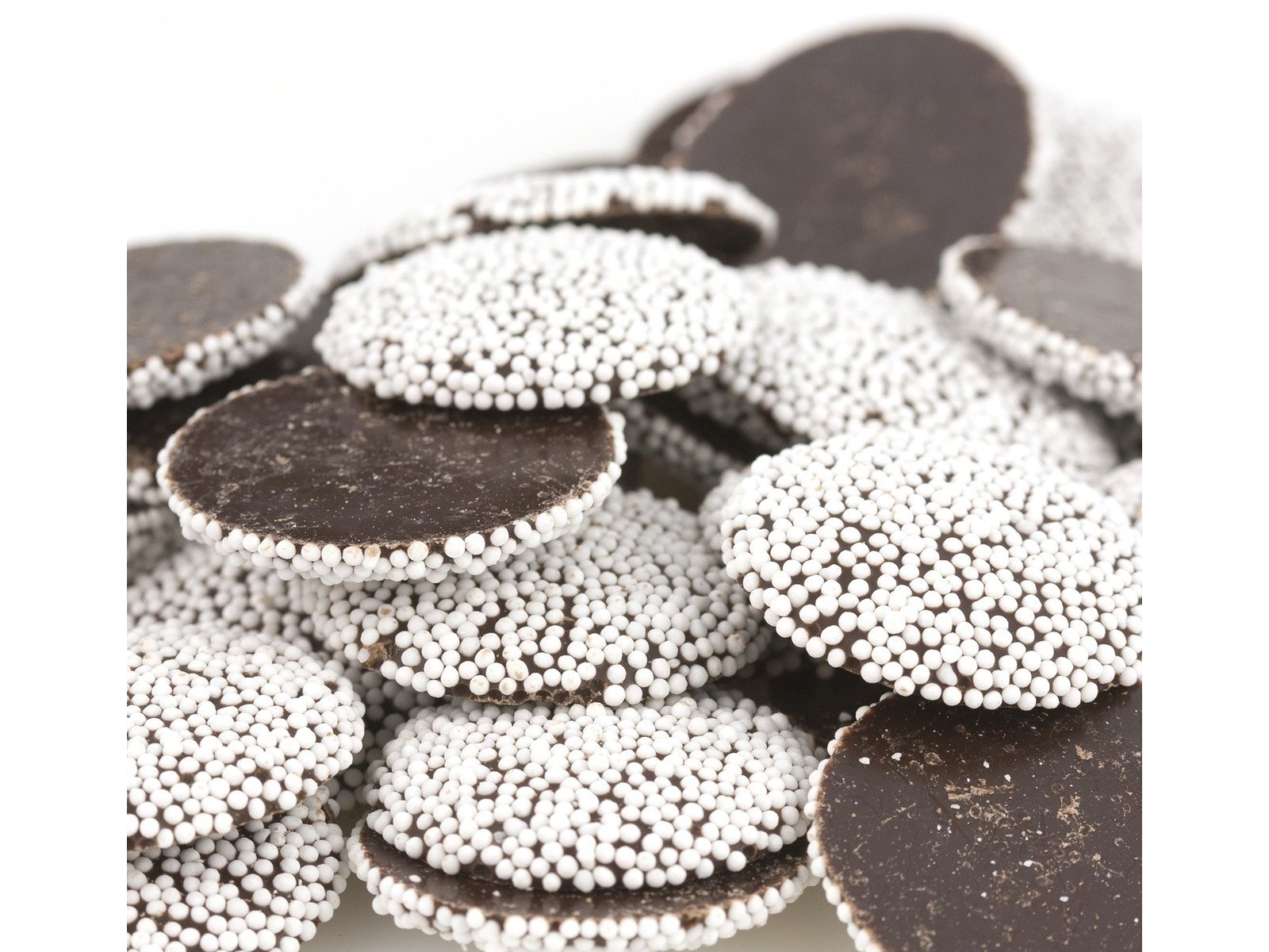 Premium Nonpareils Dark Chocolate Candy - 1 Pound Bulk Bag | Delicious Baking Toppings for Cakes, Cookies & Desserts | Party Favors & Holiday Treats