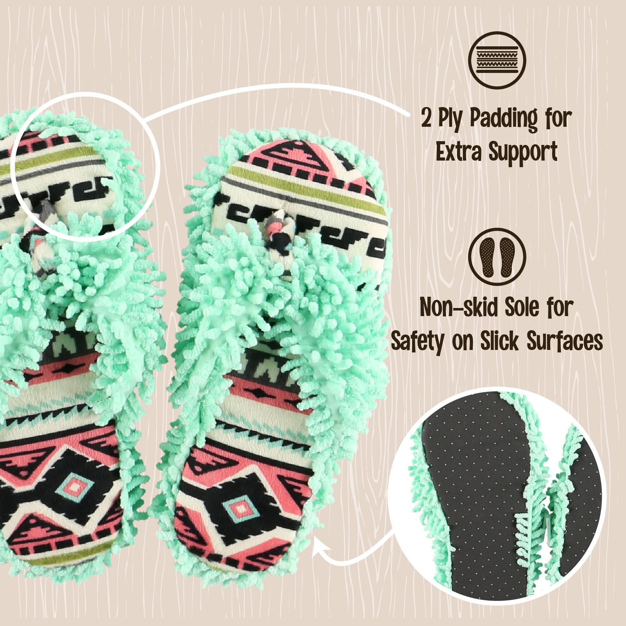 Lazy One Spa Flip-Flop Slippers for Women & Girls - Cozy Fuzzy House Slippers for Relaxation, Spa Day, and Home Comfort