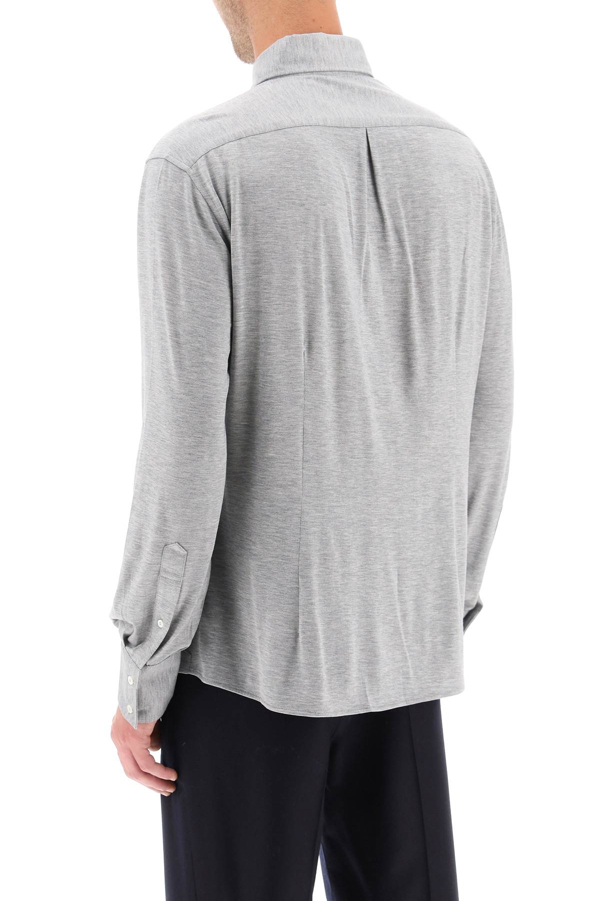 Brunello Cucinelli Silk and Cotton Jersey Shirt for Men - Luxury Casual Wear for Business & Travel