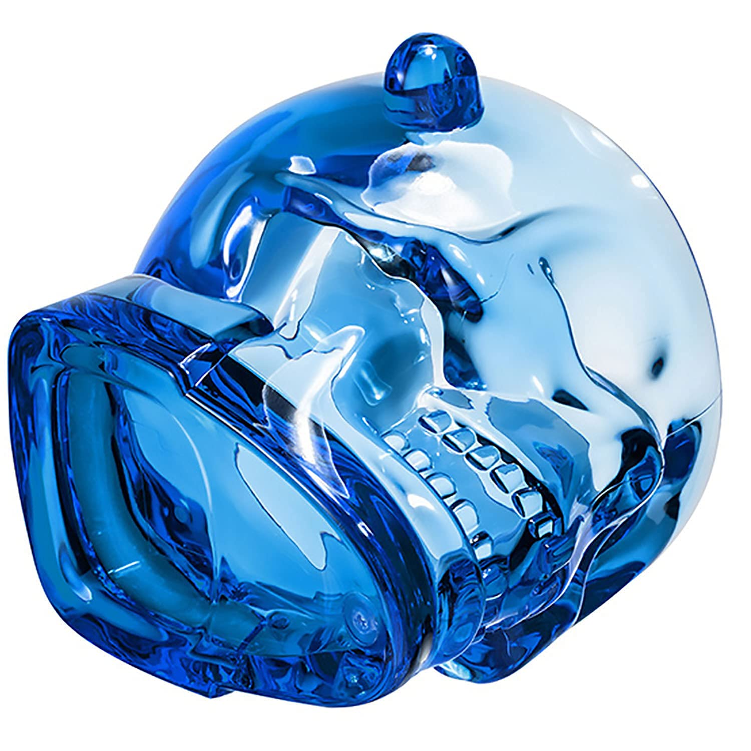 Skull Ice Bucket with Tongs - Clear Hard Plastic Halloween Party Cooler for Drinks & Cocktails - Perfect for Halloween Decor, Themed Parties & Home Bar Accessories