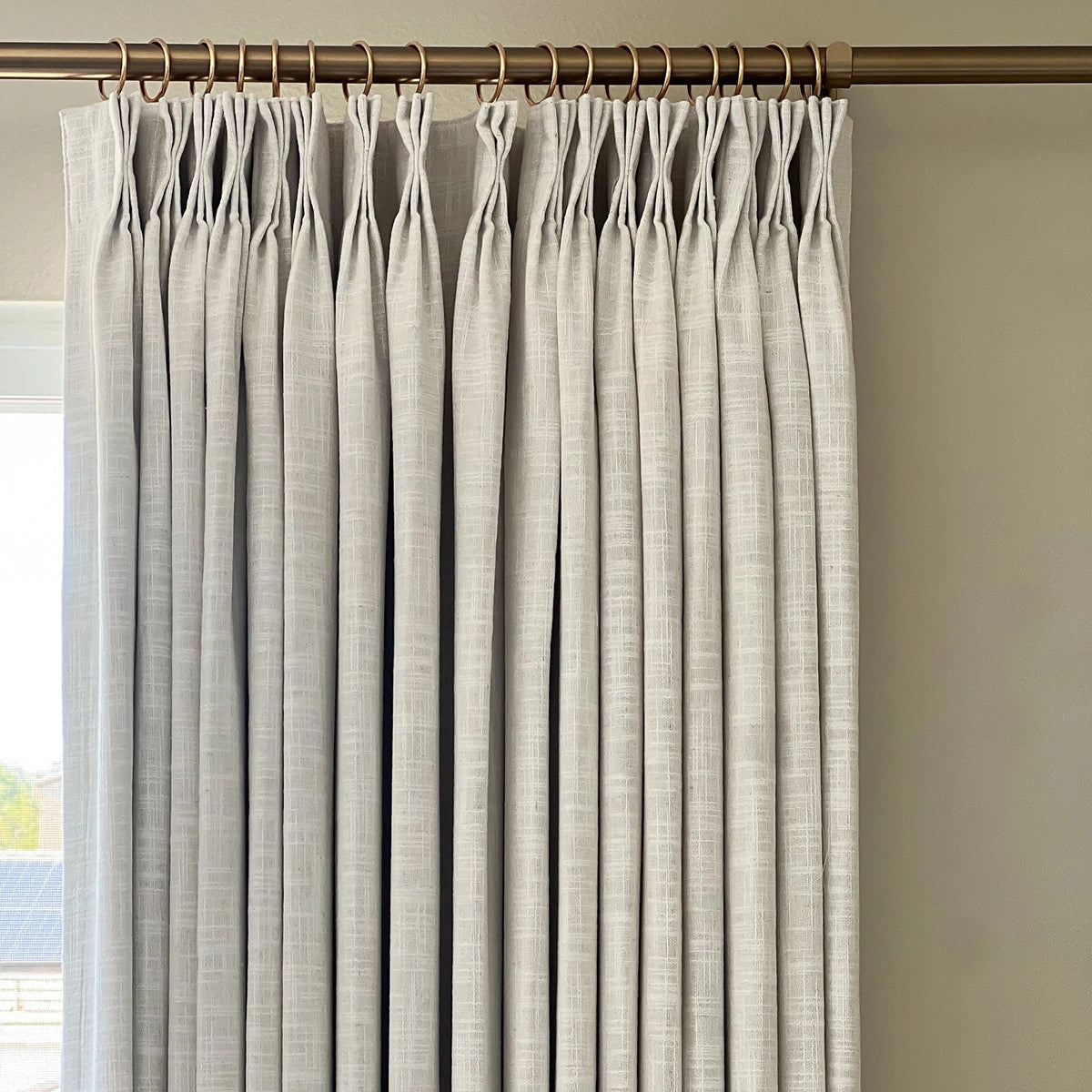 Pinch Pleated Blackout Curtains - 100% Linen Fabric for Modern Home Decor | Noise Reducing & Thermal Insulated Window Drapes for Bedroom & Living Room
