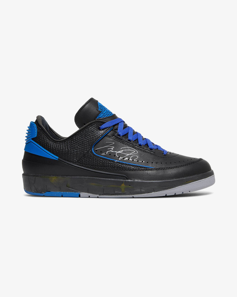 Nike x Off-White Air Jordan 2 Retro Low SP Black Royal Sneakers - Men's Basketball Shoes for Streetwear & Casual Wear (New Release)