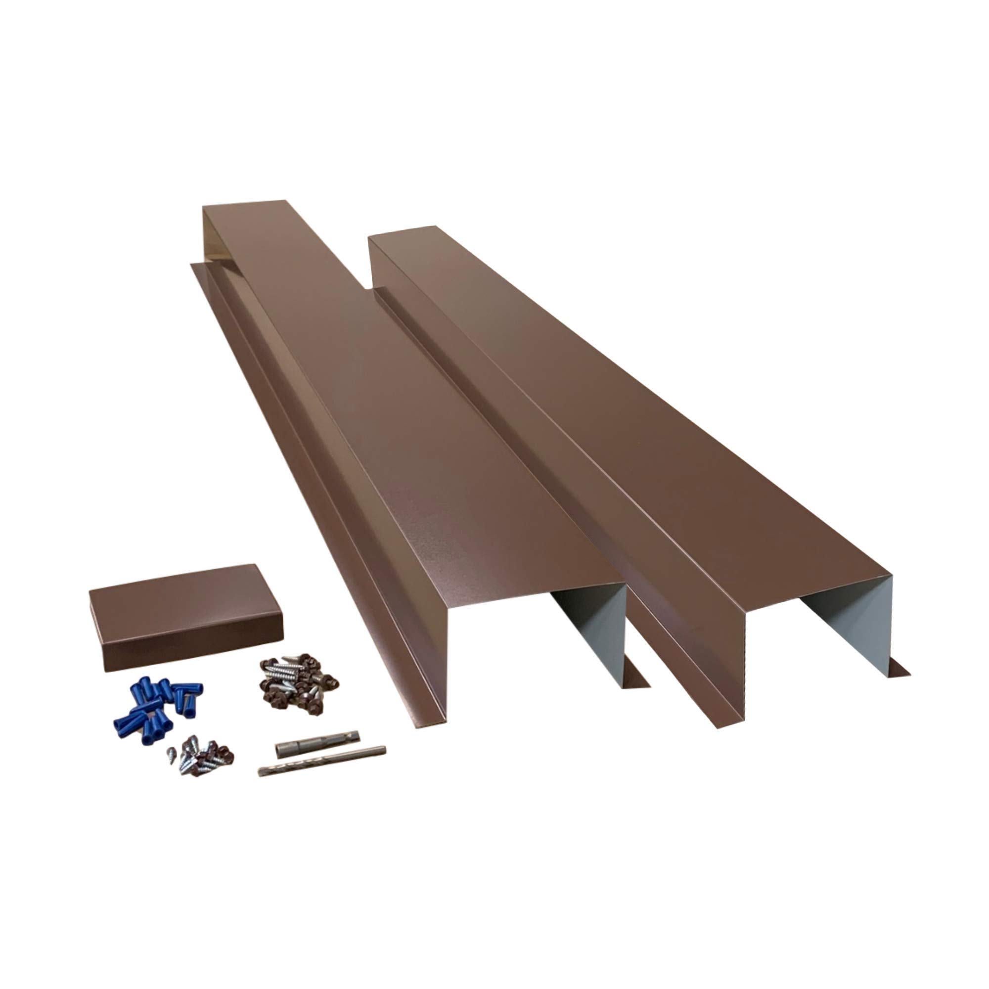 EAGLE 1 Metal Line Set Cover Kit for Mini Split & Central AC Heat Pump - 4x4 Brown - Durable HVAC Protection for Indoor/Outdoor Installation