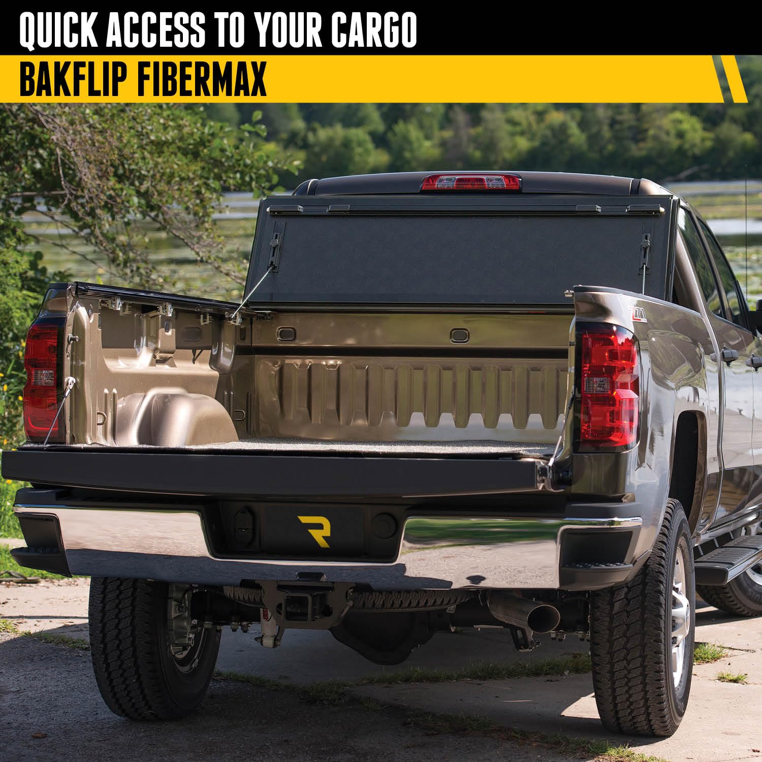 BAKFlip FiberMax Hard Folding Truck Bed Tonneau Cover for 1988-2013 Chevy/GMC Silverado/Sierra & C/K, 2014 2500/3500HD | 6'6