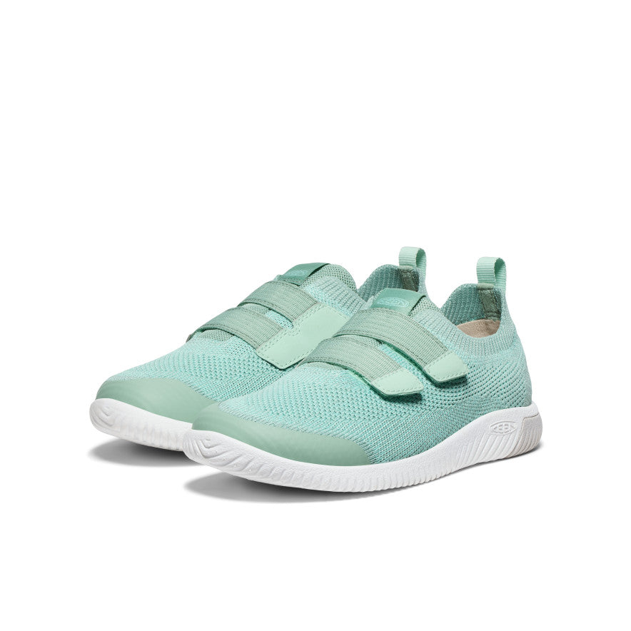 KNX Knit Double Strap Big Kids' Sneakers - Granite Green/Lichen | Comfortable & Durable Shoes for School, Play & Everyday Wear