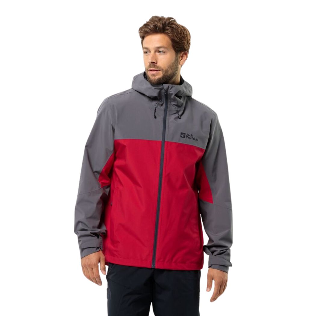 Jack Wolfskin Weiltal 2L Men's Waterproof Hiking Jacket - Lightweight Windproof Outdoor Shell for Camping & Mountain Adventures