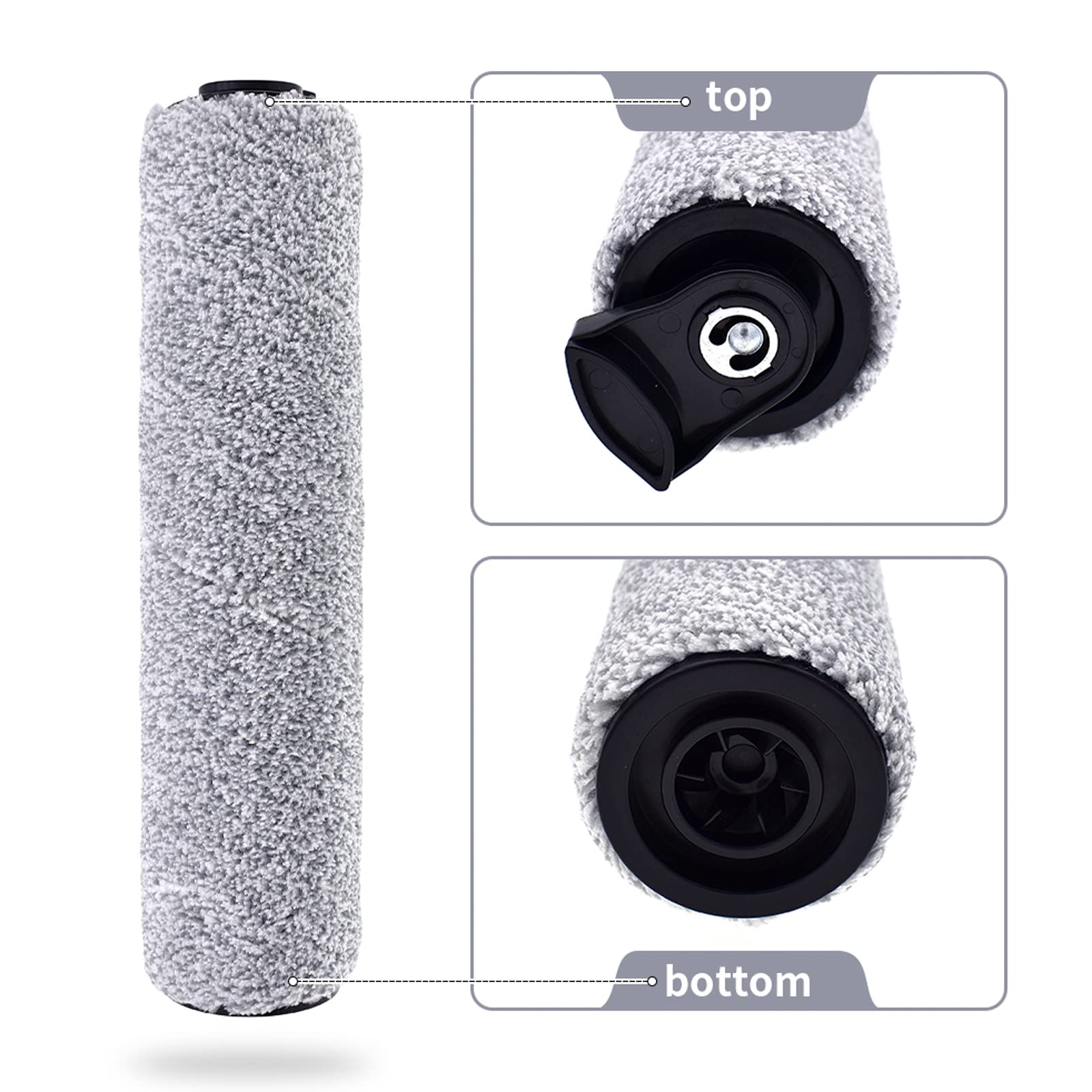 2 Pack Soft Roller Brushes for Tineco iFloor 2 Cordless Wet Dry Vacuum - Replacement Parts & Accessories Kit - Perfect for Hardwood Floors, Tile & Pet Hair Cleaning