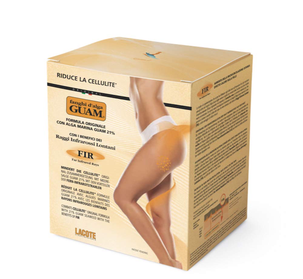 Guam Anti-Cellulite Infrared Body Wrap – Hot Seaweed Slimming Treatment with FIR Technology & Black Tourmaline | Professional Cellulite Reduction & Skin Tightening Body Mud (2.2LB) for Spa, Home Use & Postpartum Recovery