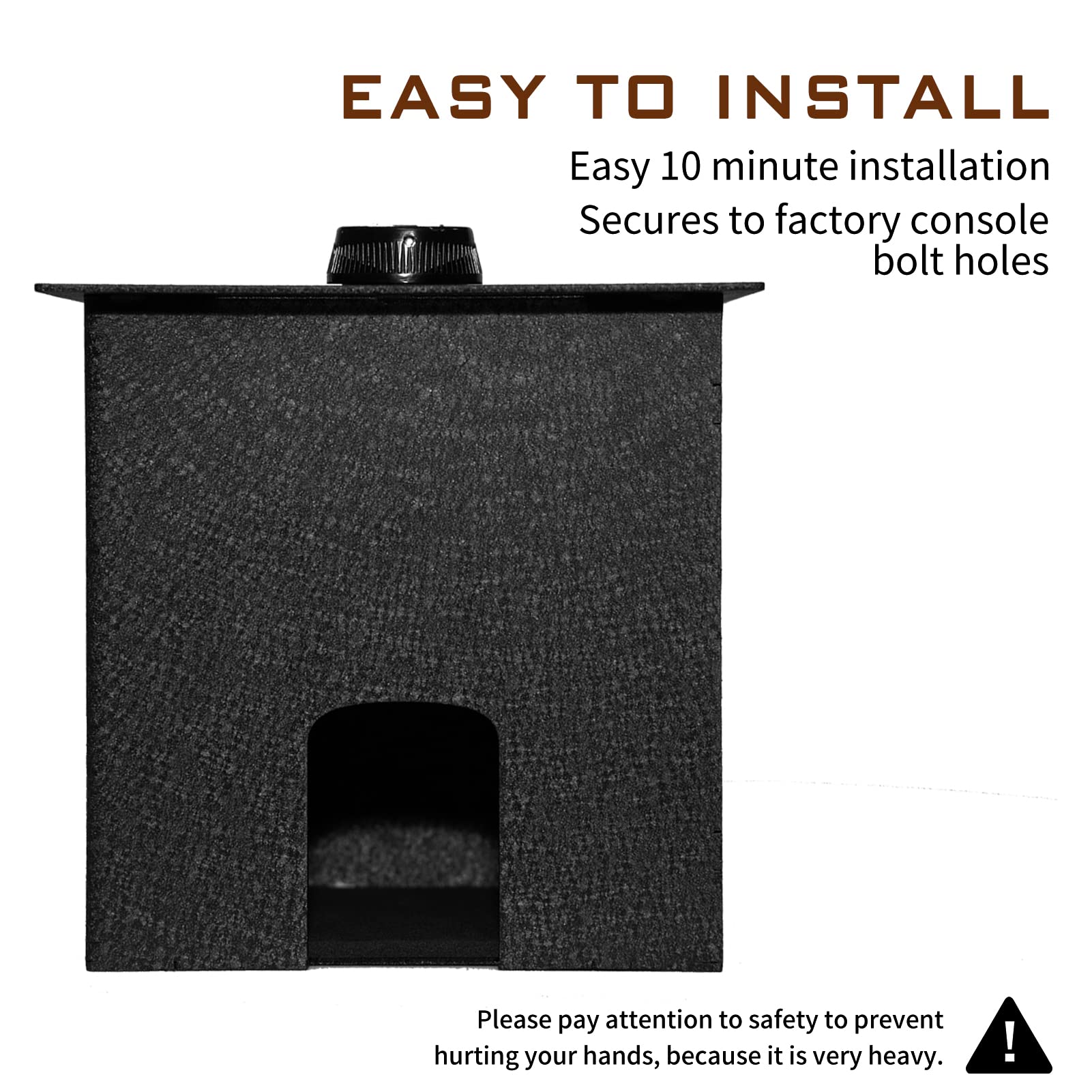 2016-2023 Toyota Tacoma Center Console Safe - 4-Digit Combo Lock Gun Safe Box & Organizer | Secure Storage for Handguns, Valuables & Car Accessories | Perfect for Road Trips, Camping & Vehicle Security