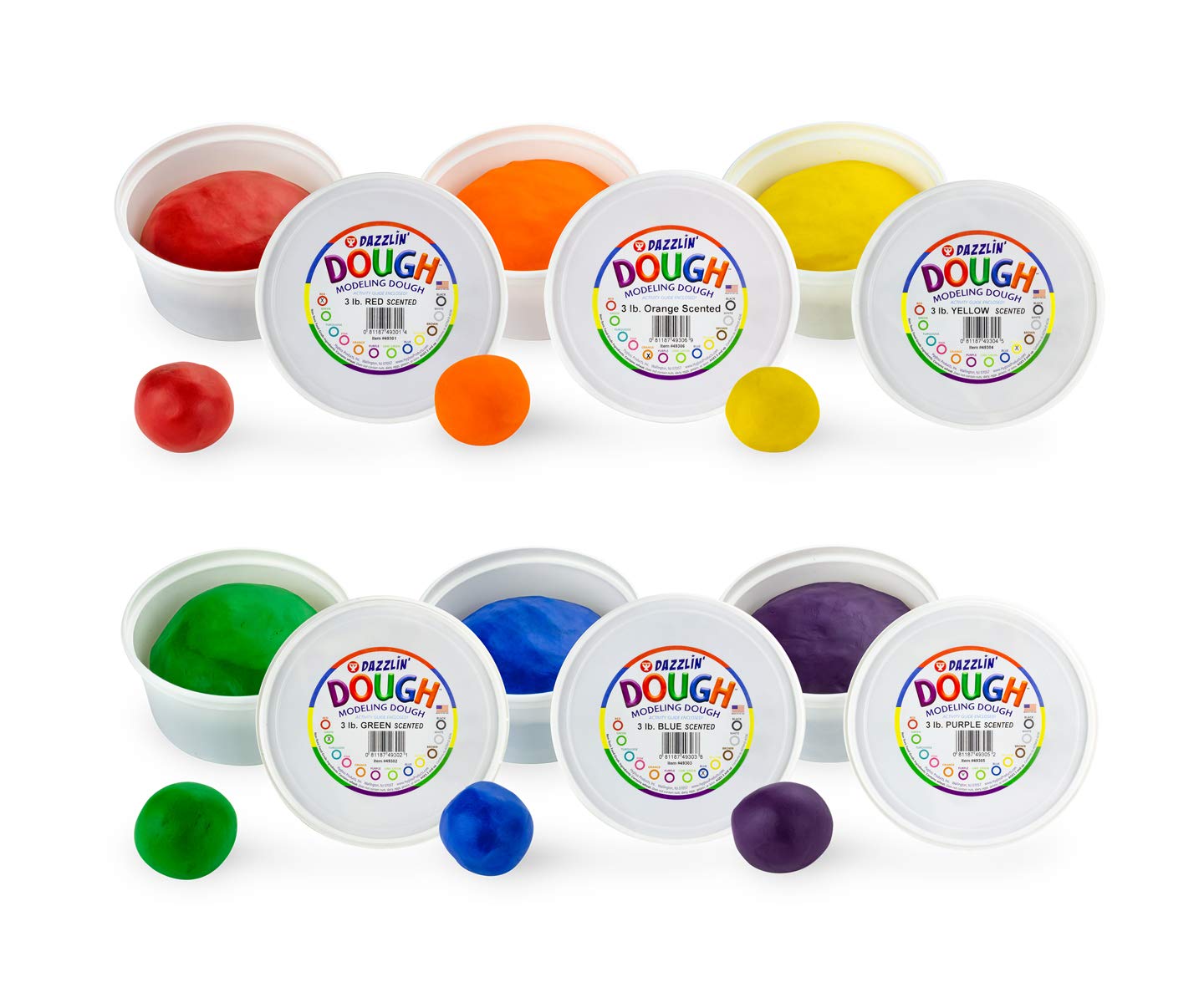 Hygloss 18lb Scented Play Modeling Dough - Non-Toxic Kids Arts & Crafts Supplies - 6 Vibrant Colors for Easter Basket Stuffers, Party Favors & Classroom Activities - Perfect for Sensory Play, Creative Learning & Holiday Gift Giving