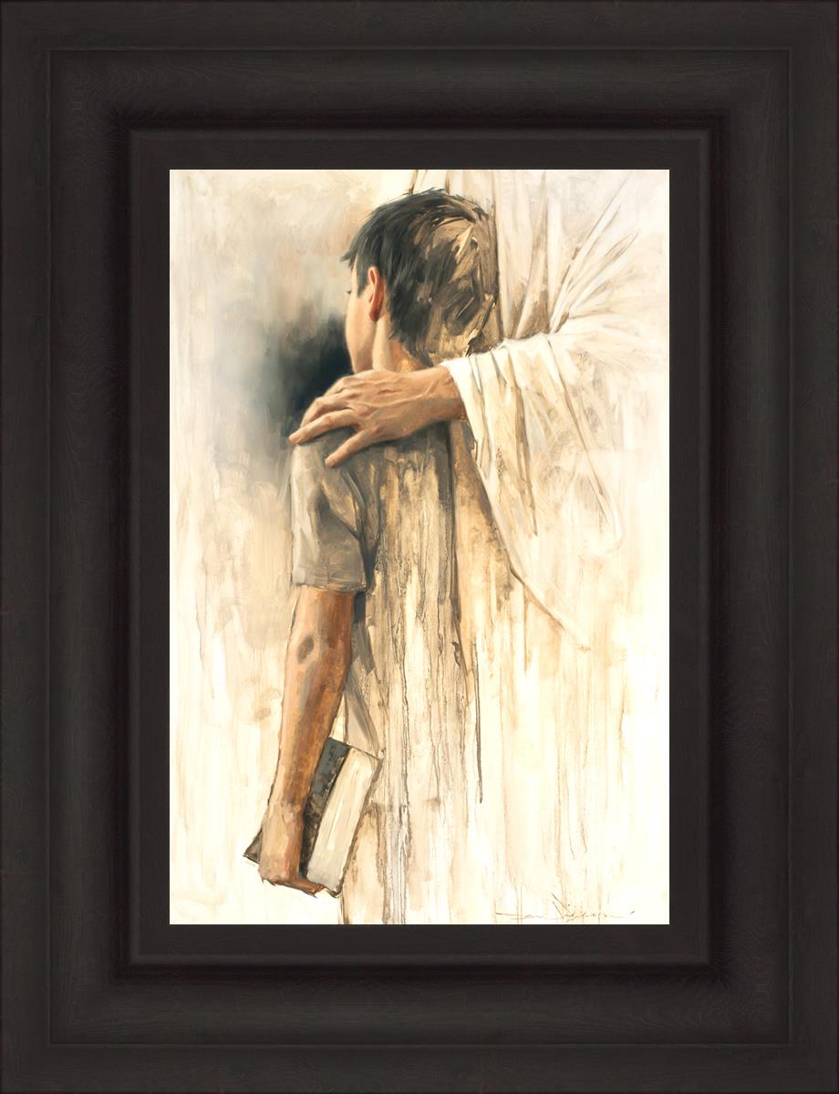 Leaning on His Love - Christian Inspirational Wall Art Decor for Home, Office & Church - Perfect for Faith-Based Gifts & Spiritual Encouragement