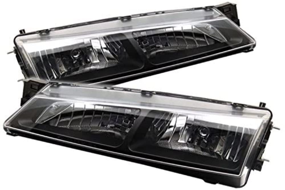 Spyder Auto 5012616 Crystal Black/Clear Headlights - High Performance Replacement for Improved Night Visibility | Perfect for Off-Roading, Night Driving & Car Customization