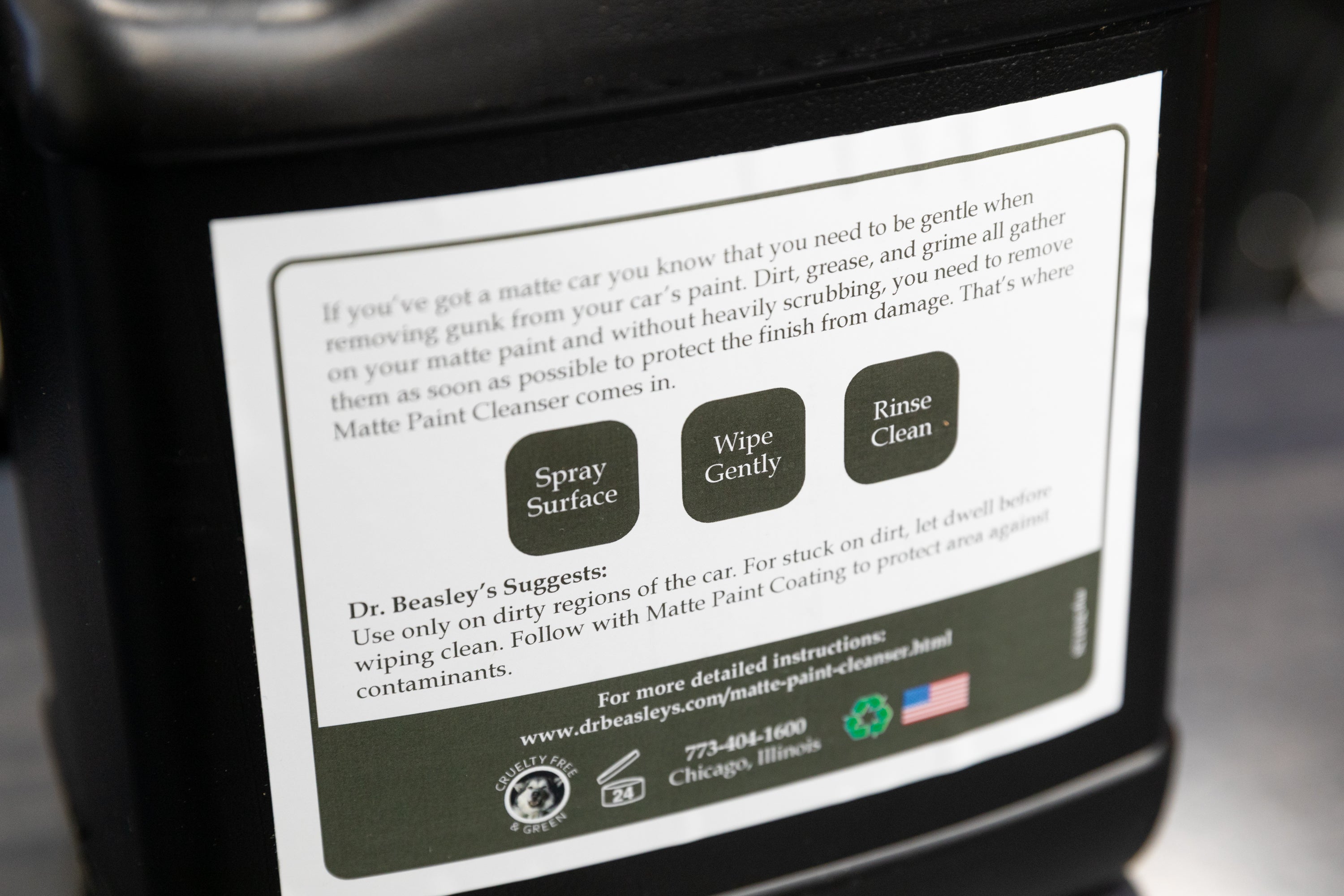 Dr. Beasley's Matte Paint Cleanser - Premium Car Detailing Solution for Matte & Satin Finishes | Perfect for Luxury & Sports Cars, Motorcycles & Matte Wraps