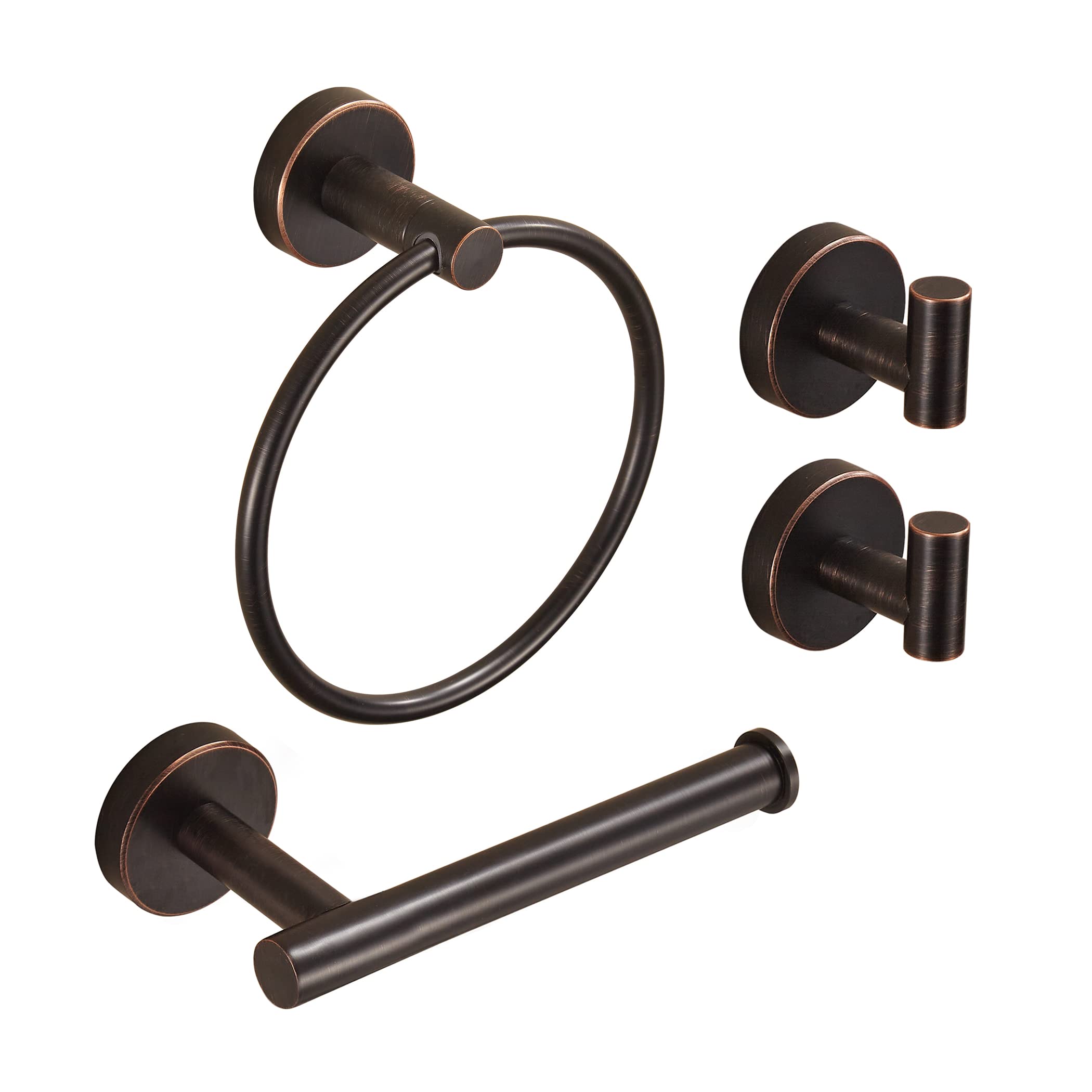 Bronze Toilet Paper Holder Set - Rustproof Stainless Steel Bathroom Accessories for Farmhouse Style