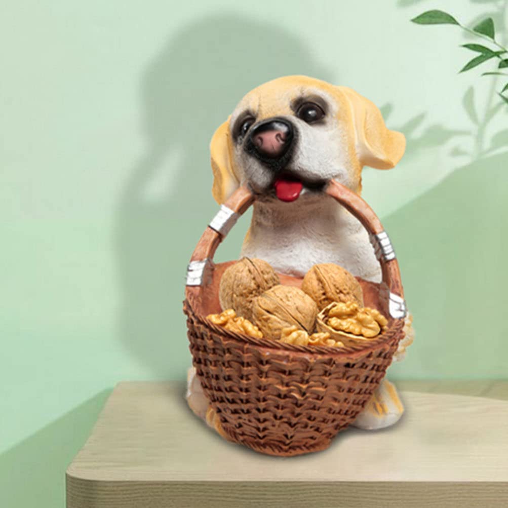 1PC Cute Resin Dog Storage Box - Home & Office Desktop Decor, Cartoon Pet Holder for Keys, Jewelry, Small Items - Perfect for Living Room, Bedroom, Porch Decoration